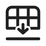 Table Move Down SVG Icon